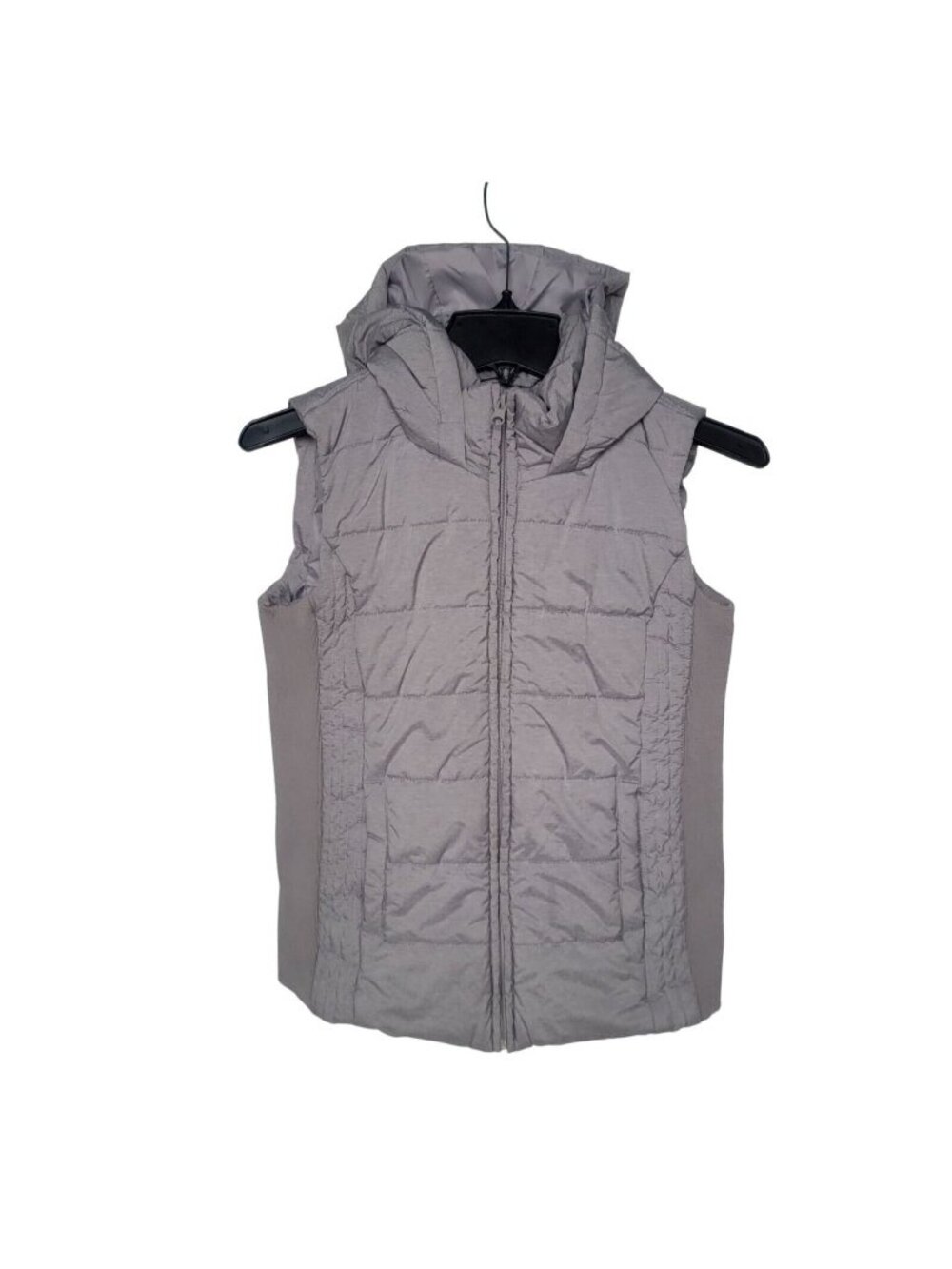 ✨XS Women's Winter Vest New York and Company Puffy hooded lightweight warm Gray✨